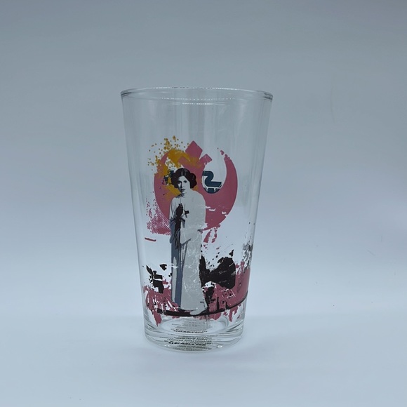 Star Wars glass pints. New. Set of 4. Luke Skywalker, Leia, Chewbacca, Han Solo - Picture 7 of 8